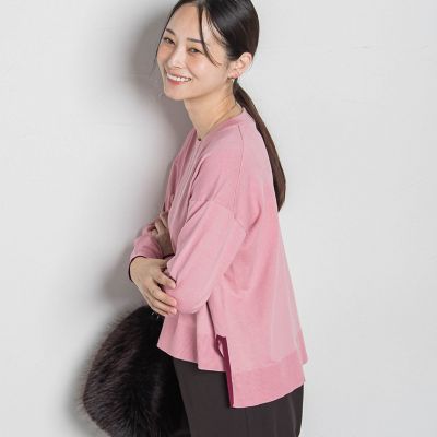 LAUTREAMONT (Women)/ロートレアモン カラー配色ニット&#8810;洗える&#8811; 26ピンク×ボルドー トップス【三越伊勢丹/公式】