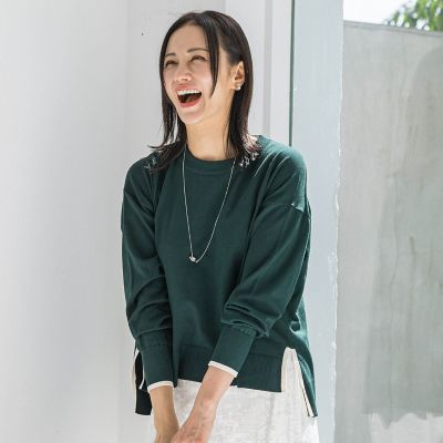 LAUTREAMONT (Women)/ロートレアモン カラー配色ニット&#8810;洗える&#8811; 29グリーン×ホワイト トップス【三越伊勢丹/公式】