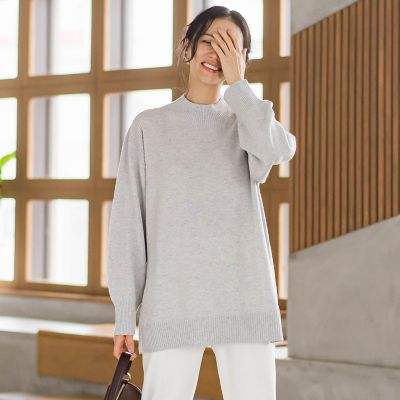 ＜LAUTREAMONT (Women)＞ファインメリノウールチュニックニット≪洗える≫