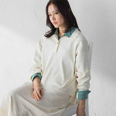 襟付きスキッパーニットプルオーバー | LAUTREAMONT (Women)/ロート