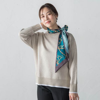 配色クルーネックニット≪洗える≫ | LAUTREAMONT (Women)/ロート