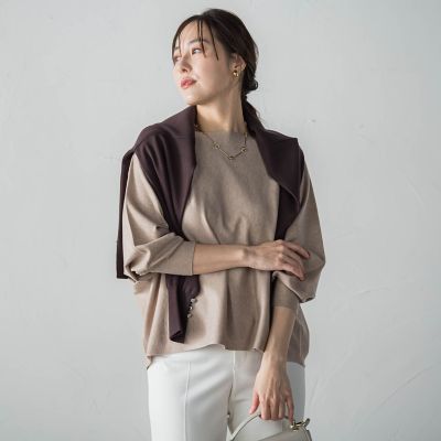 ＜LAUTREAMONT (Women)＞【ＷＥＢ限定】エレカットドルマンニット