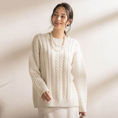 WEB限定】ケーブル柄編みニット≪洗える≫ | LAUTREAMONT (Women