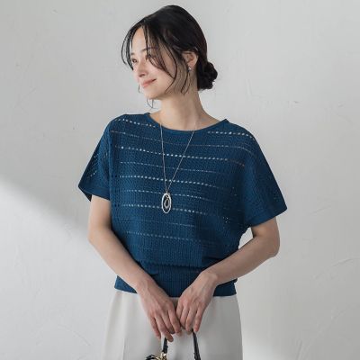 ＜LAUTREAMONT (Women)＞レース柄ニット