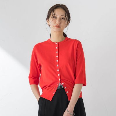 ＜LAUTREAMONT (Women)＞多ボタン配色カーディガン