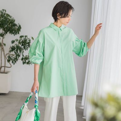 【SALE】LAUTREAMONT (Women)/ロートレアモン ボタニカルダイチュニックブラウス 29グリ-ンケイ トップス【三越伊勢丹/公式】