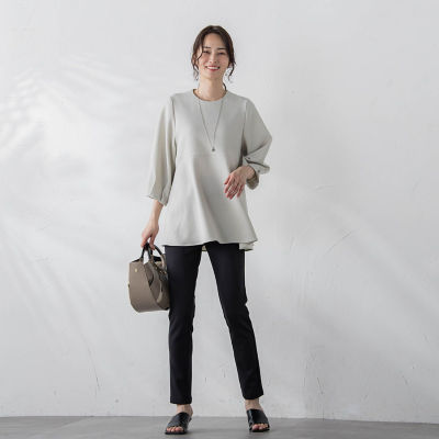 WEB限定】【7号あり】ペプラムチュニックブラウス≪洗える／防シワ  