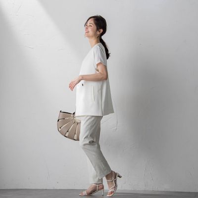 ＳＰＦバックサテンジョーゼットブラウス≪接触冷感／ＵＶ／洗濯機で洗える≫