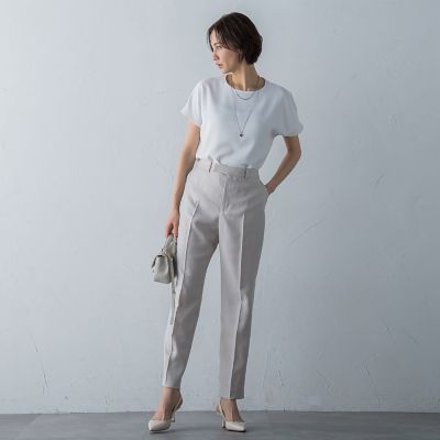 ＳＰＦバックサテンジョーゼットブラウス≪接触冷感／ＵＶ／洗濯機で洗える≫