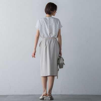 ＳＰＦバックサテンジョーゼットブラウス≪接触冷感／ＵＶ／洗濯機で洗える≫
