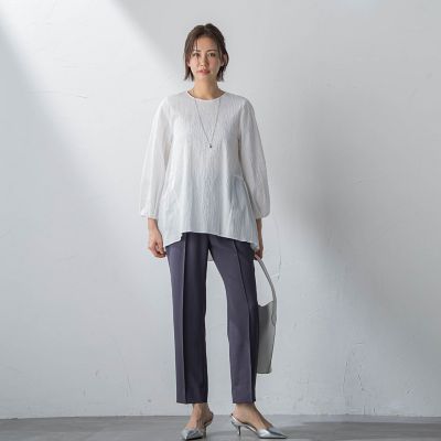 バックティアードブラウス≪洗濯機で洗える≫