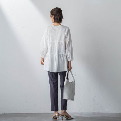 バックティアードブラウス≪洗濯機で洗える≫