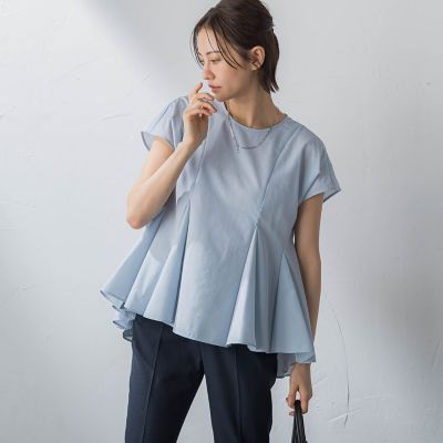 ＜LAUTREAMONT (Women)＞【ＷＥＢ＆一部店舗限定】ライトタンブラーペプラムブラウス≪洗濯機で洗える≫