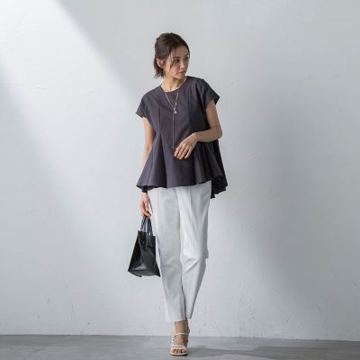 【ＷＥＢ＆一部店舗限定】ライトタンブラーペプラムブラウス≪洗濯機で洗える≫