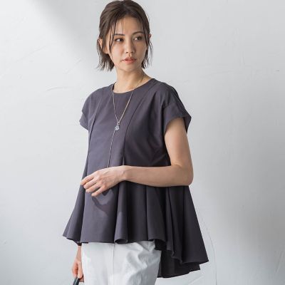 【ＷＥＢ＆一部店舗限定】ライトタンブラーペプラムブラウス≪洗濯機で洗える≫