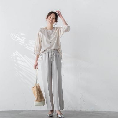 【ＷＥＢ限定】【３サイズ】ローンレース切り替えブラウス≪洗濯機で洗える≫