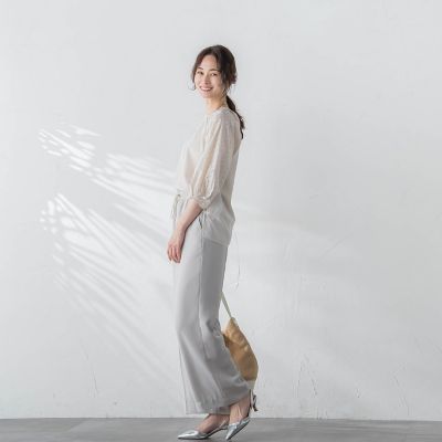 【ＷＥＢ限定】【３サイズ】ローンレース切り替えブラウス≪洗濯機で洗える≫