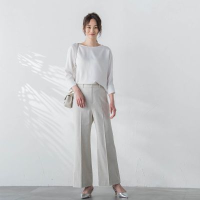 【ＷＥＢ限定】【３サイズ】配色ステッチアムンゼンブラウス≪ＵＶ／透け防止／接触冷感／洗濯機で洗える≫