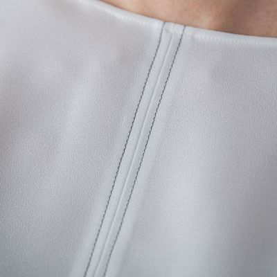 【ＷＥＢ限定】【３サイズ】配色ステッチアムンゼンブラウス≪ＵＶ／透け防止／接触冷感／洗濯機で洗える≫