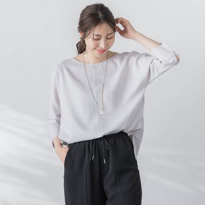 ＜LAUTREAMONT (Women)＞【ＷＥＢ限定】【３サイズ】配色ステッチアムンゼンブラウス≪ＵＶ／透け防止／接触冷感／洗濯機で洗える≫