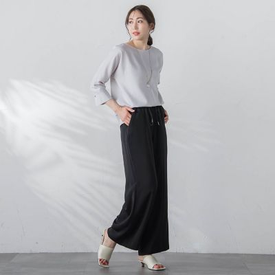 【ＷＥＢ限定】【３サイズ】配色ステッチアムンゼンブラウス≪ＵＶ／透け防止／接触冷感／洗濯機で洗える≫