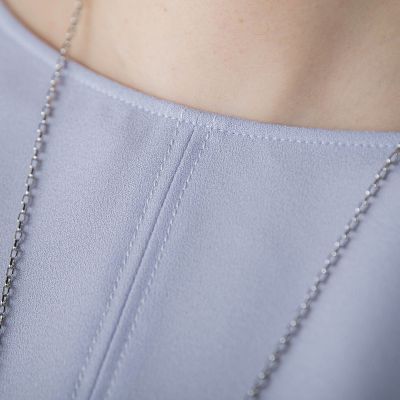 【ＷＥＢ限定】【３サイズ】配色ステッチアムンゼンブラウス≪ＵＶ／透け防止／接触冷感／洗濯機で洗える≫