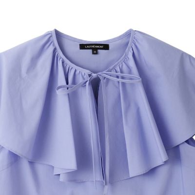 【ＷＥＢ＆一部店舗限定】ケープカラーノースリーブブラウス≪洗濯機で洗える≫