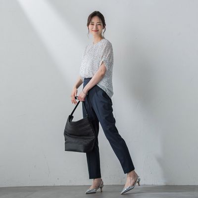 【ＷＥＢ＆一部店舗限定】シアータックネックブラウス≪洗濯機で洗える≫