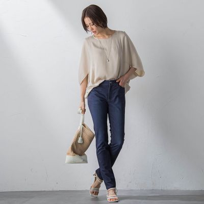 【ＷＥＢ限定】ドレープサテンブラウス≪洗濯機で洗える≫