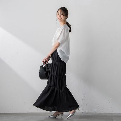 【ＷＥＢ＆一部店舗限定】ランタンスリーブブラウス≪洗濯機で洗える≫