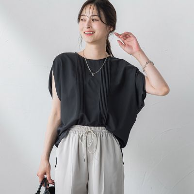 【ＷＥＢ限定】ピンタックドルマンブラウス≪洗濯機で洗える≫