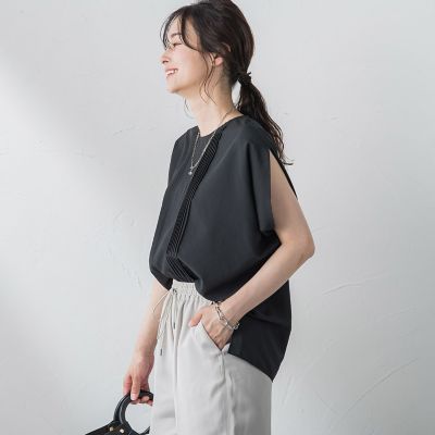 【ＷＥＢ限定】ピンタックドルマンブラウス≪洗濯機で洗える≫