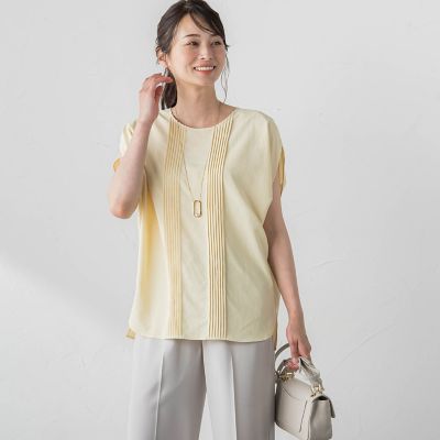 【ＷＥＢ限定】ピンタックドルマンブラウス≪洗濯機で洗える≫