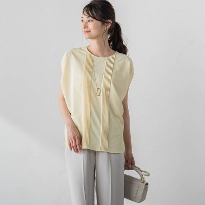 【ＷＥＢ限定】ピンタックドルマンブラウス≪洗濯機で洗える≫