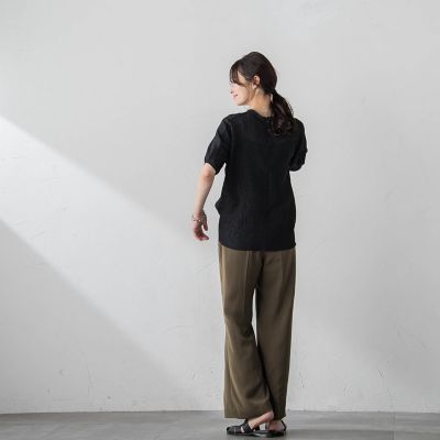 【ＷＥＢ限定】ふわ軽楊柳ブラウス≪防しわ／インナーセット／洗濯機で洗える≫