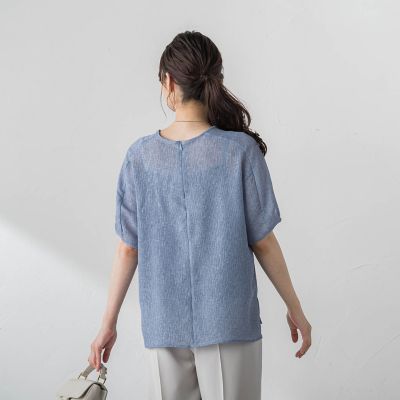 【ＷＥＢ限定】ふわ軽楊柳ブラウス≪防しわ／インナーセット／洗濯機で洗える≫