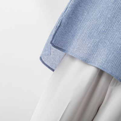 【ＷＥＢ限定】ふわ軽楊柳ブラウス≪防しわ／インナーセット／洗濯機で洗える≫