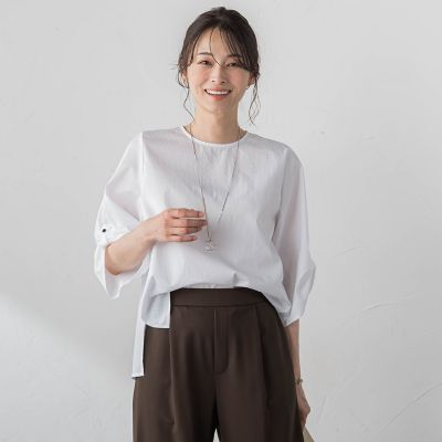 【ＷＥＢ限定】クールマックスサッカーブラウス≪洗濯機で洗える／通気性／吸水速乾≫