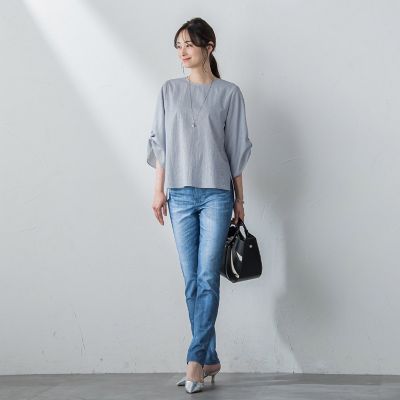 【ＷＥＢ限定】クールマックスサッカーブラウス≪洗濯機で洗える／通気性／吸水速乾≫