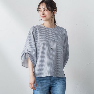 【ＷＥＢ限定】クールマックスサッカーブラウス≪洗濯機で洗える／通気性／吸水速乾≫