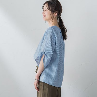 【ＷＥＢ限定】クールマックスサッカーブラウス≪洗濯機で洗える／通気性／吸水速乾≫