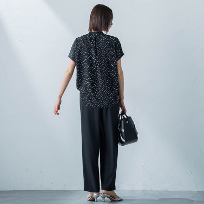 【ＷＥＢ限定】パール使いとろみブラウス≪洗濯機で洗える≫