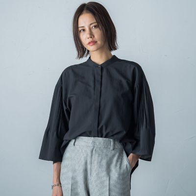 シアープリーツチュニックブラウス≪洗濯機で洗える≫