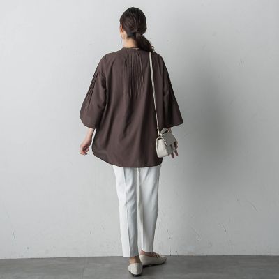 シアープリーツチュニックブラウス≪洗濯機で洗える≫