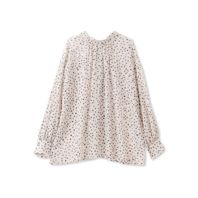 楊柳ドットプリント２ＷＡＹブラウス≪洗濯機で洗える≫