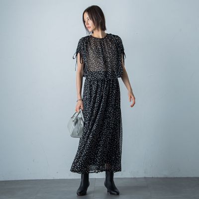 楊柳ドットプリントブラウス≪洗濯機で洗える≫
