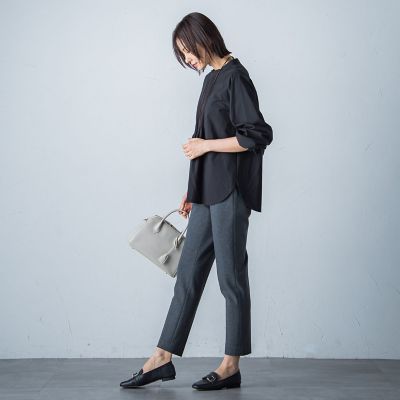 ストレッチタイプライターピンタックブラウス≪洗濯機で洗える≫