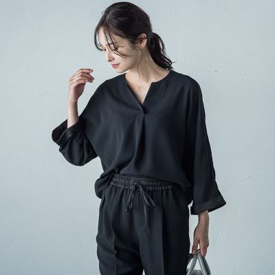 florent キーホールカラーブラウス キーホールネックブラウス≪洗濯機で洗える≫ | LAUTREAMONT (Women