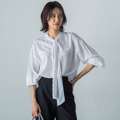 ロートレアモン（LAUTREAMONT）/ランダムドットプリントブラウス ランダムドットプリントブラウス | LAUTREAMONT (Women)/ロート