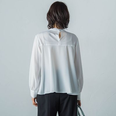 WEB＆一部店舗限定】ジョーゼットプリーツブラウス